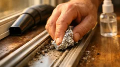The aluminum foil trick that makes gritty window tracks easier to clean