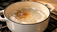 How to clean stained enameled cookware with oxygen bleach (no scrubbing needed)