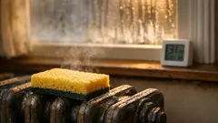 Does a wet sponge on the radiator actually humidify your room