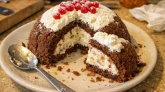 Christmas Zuccotto (Italian Dome Cake) with Mascarpone Cream and a Rum Soak
