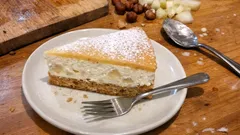 Ricotta and Pear Cake with a Toasty Hazelnut Base (Torta Ricotta e Pere)