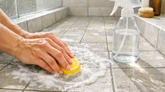 How to remove soap scum from your shower floor with vinegar and lemon