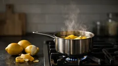 Simmer lemon peels for a fresh-smelling kitchen in 15 minutes